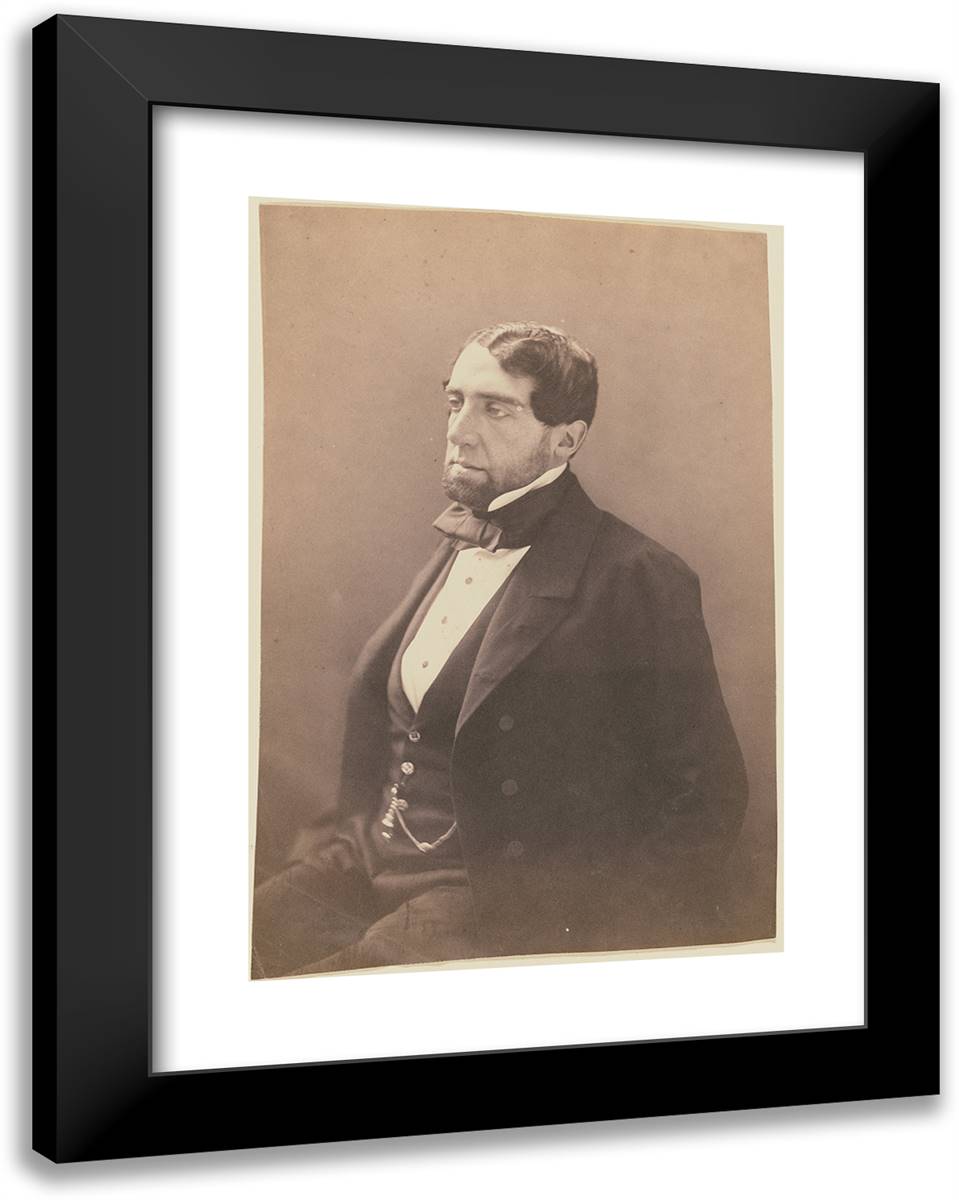 St. Albin, Bibliothecaire De L'Imperatrice Eugenie 19x24 Black Modern Wood Framed Art Print Poster by Nadar, Gaspard