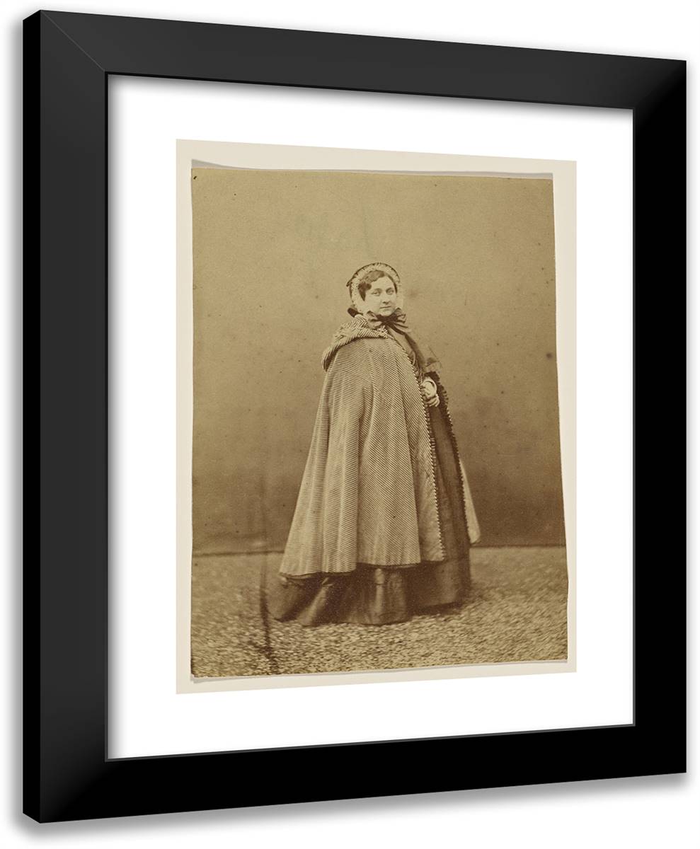 Susanne Lagier, Vaudevill(Ist)E 19x24 Black Modern Wood Framed Art Print Poster by Nadar, Gaspard