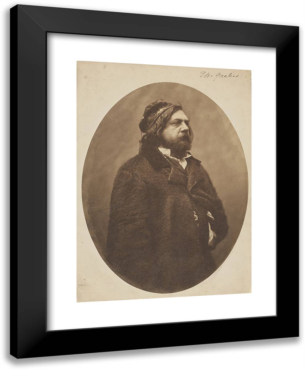 Th(Eophile) Gautier 19x24 Black Modern Wood Framed Art Print Poster by Nadar, Gaspard