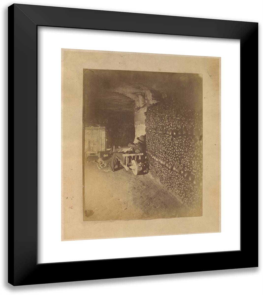 The Mannequin at Rest 20x23 Black Modern Wood Framed Art Print Poster by Nadar, Gaspard