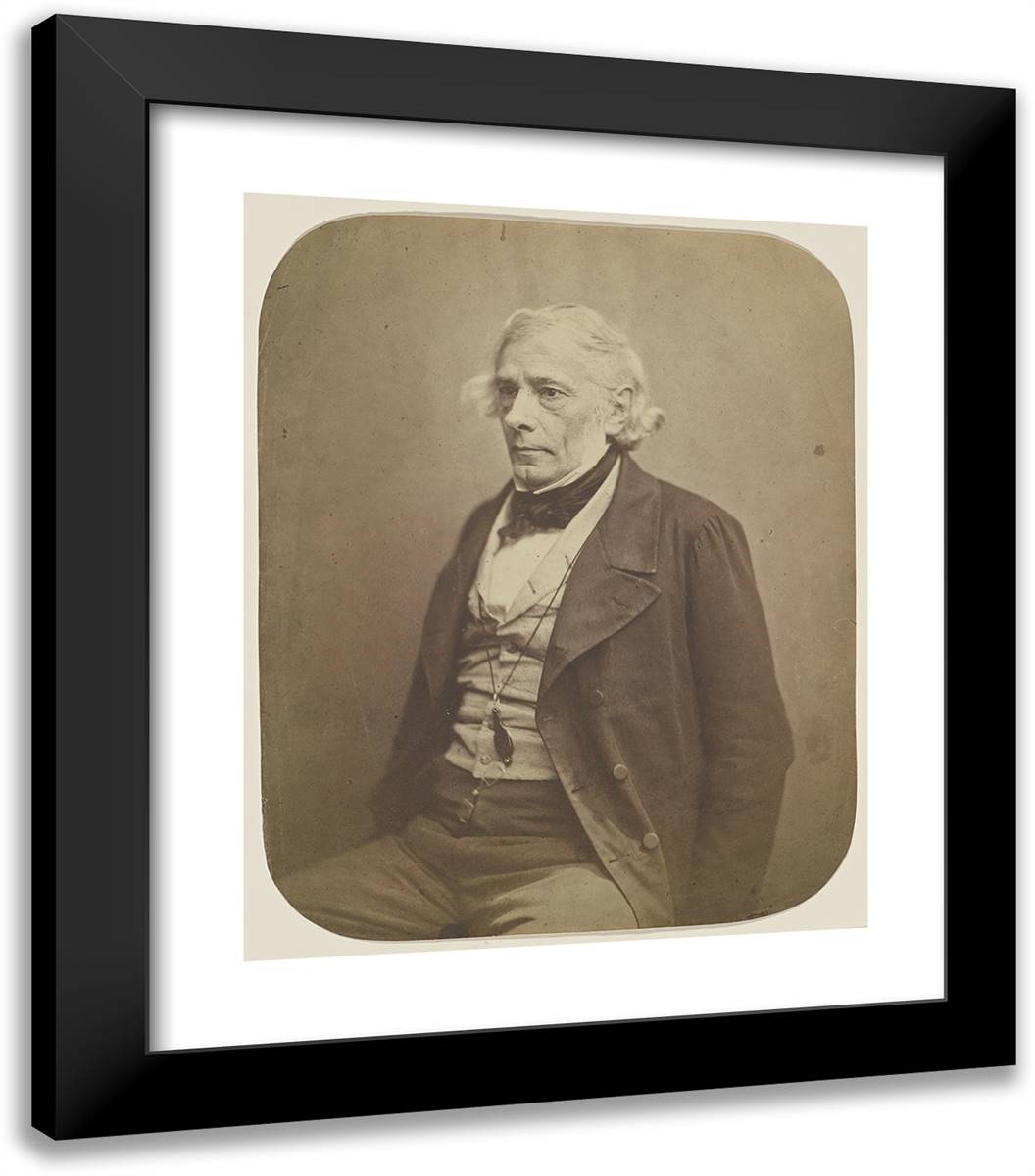 Victor Cousin 20x23 Black Modern Wood Framed Art Print Poster by Nadar, Gaspard