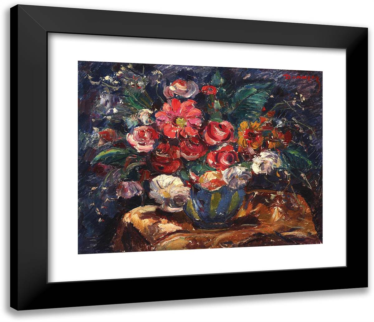 Field Flowers 23x20 Black Modern Wood Framed Art Print Poster by Darascu, Nicolae