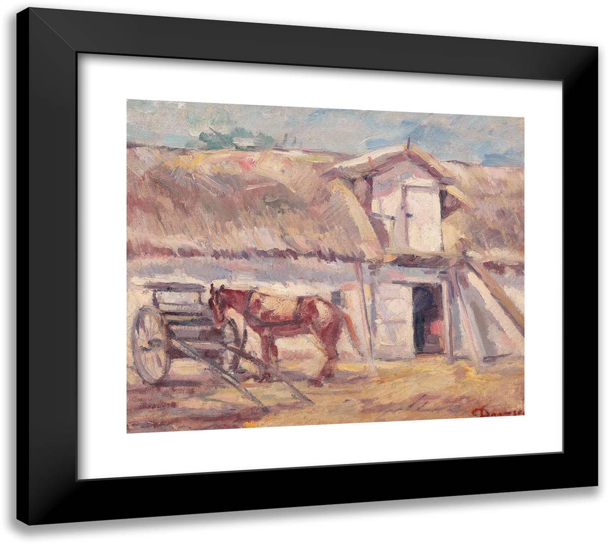In Fata Sopronului 22x20 Black Modern Wood Framed Art Print Poster by Darascu, Nicolae
