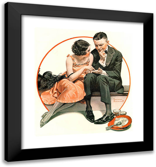A Night on the Town 20x21 Black Modern Wood Framed Art Print Poster by Rockwell, Norman