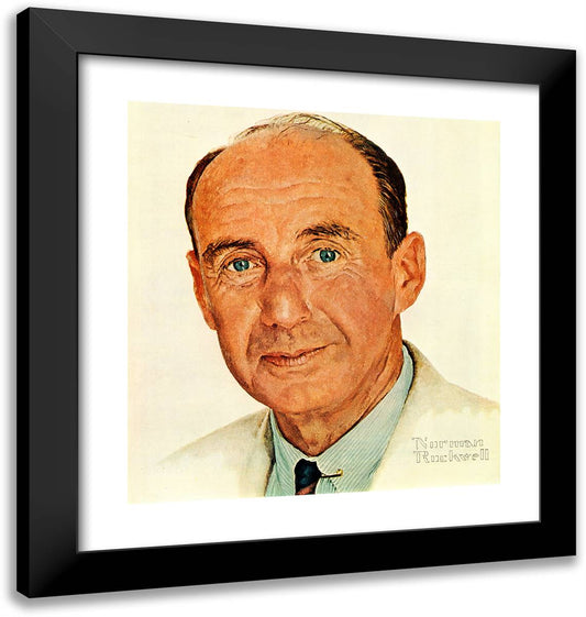 Adlai Stevenson 20x21 Black Modern Wood Framed Art Print Poster by Rockwell, Norman