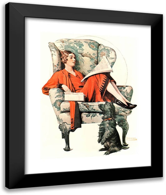 Begging 20x24 Black Modern Wood Framed Art Print Poster by Rockwell, Norman