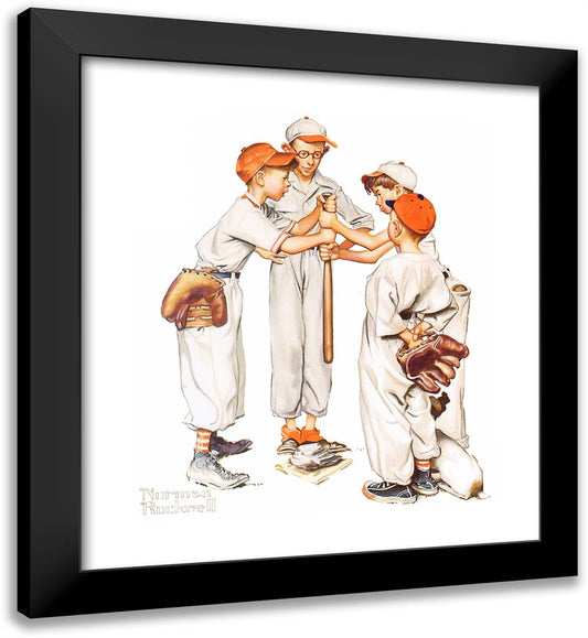 Choosin Up 20x22 Black Modern Wood Framed Art Print Poster by Rockwell, Norman