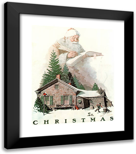 Christmas 20x23 Black Modern Wood Framed Art Print Poster by Rockwell, Norman