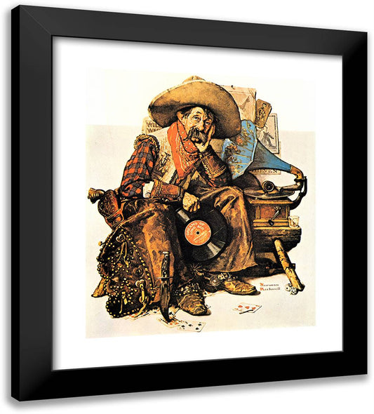 Dreams of Long Ago 20x22 Black Modern Wood Framed Art Print Poster by Rockwell, Norman