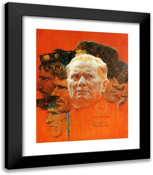 Portrait of Tito 20x23 Black Modern Wood Framed Art Print Poster by Rockwell, Norman