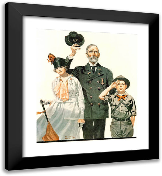 Ready to Server 20x22 Black Modern Wood Framed Art Print Poster by Rockwell, Norman