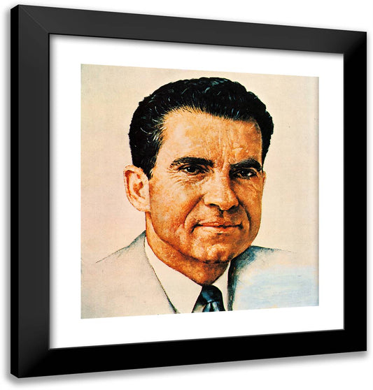 Richard M. Nixon 20x21 Black Modern Wood Framed Art Print Poster by Rockwell, Norman