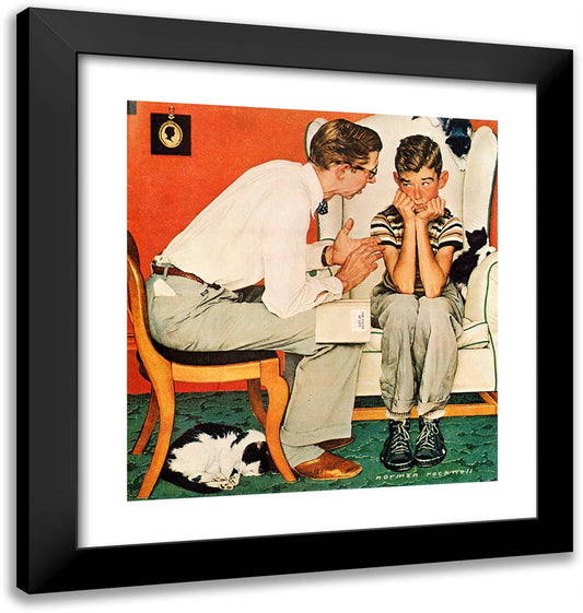 The Facts of Life 20x21 Black Modern Wood Framed Art Print Poster by Rockwell, Norman