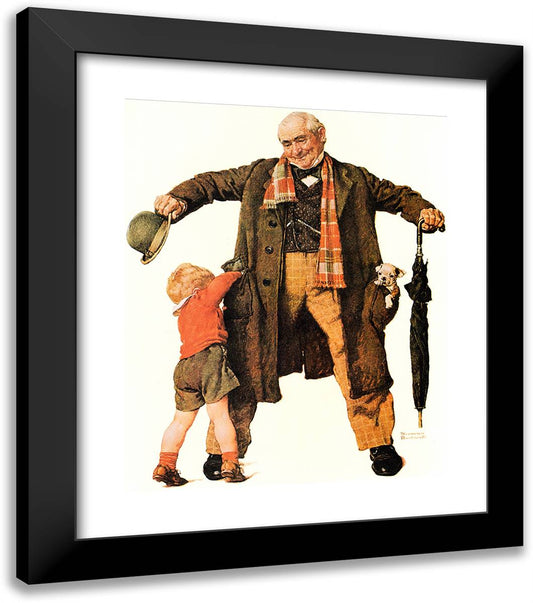 The Gift 20x23 Black Modern Wood Framed Art Print Poster by Rockwell, Norman
