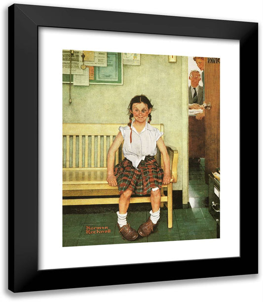 The Shiner 20x23 Black Modern Wood Framed Art Print Poster by Rockwell, Norman