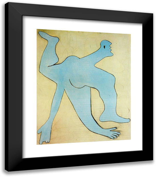 A Blue Acrobat 20x23 Black Modern Wood Framed Art Print Poster by Picasso, Pablo