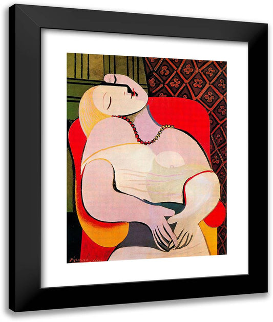 A Dream 20x24 Black Modern Wood Framed Art Print Poster by Picasso, Pablo