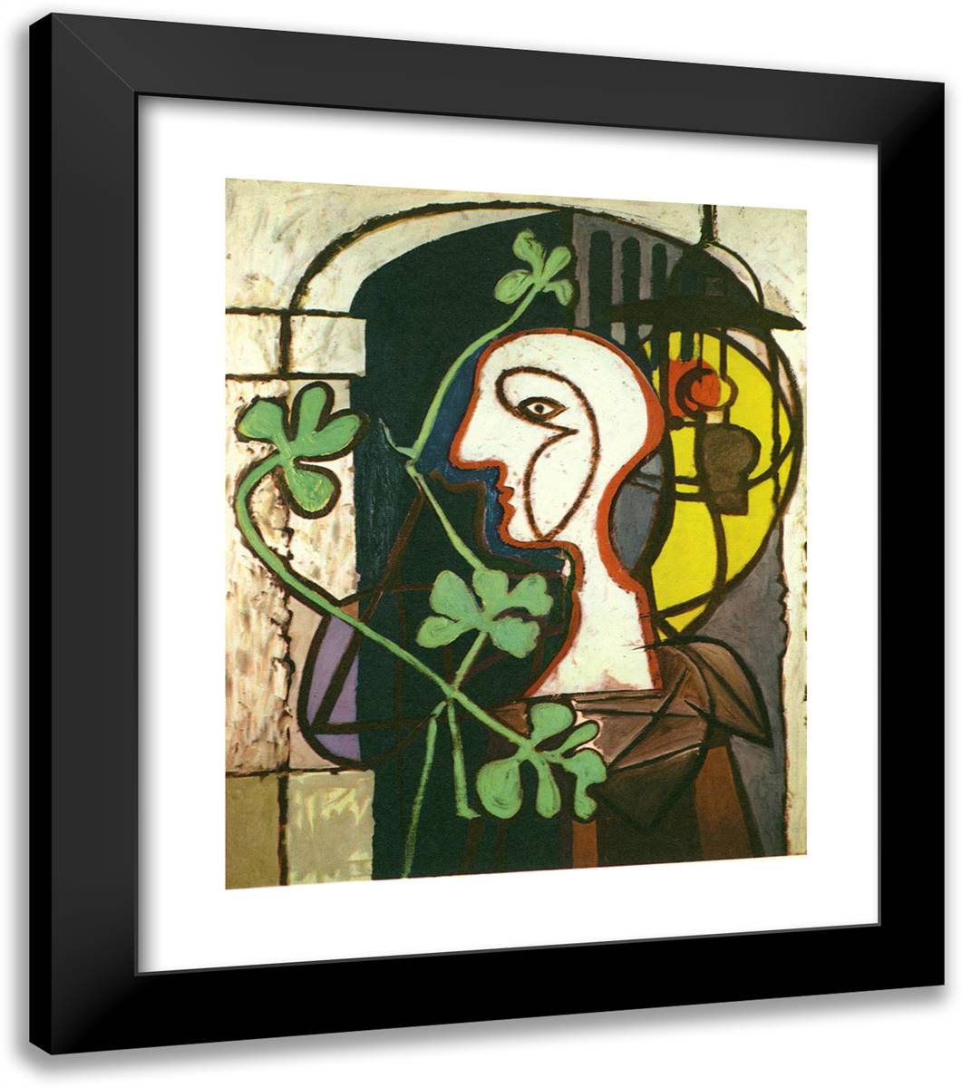 A Lamp 20x23 Black Modern Wood Framed Art Print Poster by Picasso, Pablo