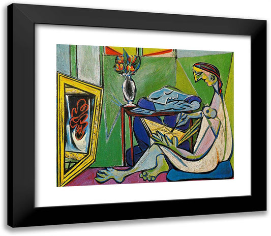 A Muse 23x20 Black Modern Wood Framed Art Print Poster by Picasso, Pablo