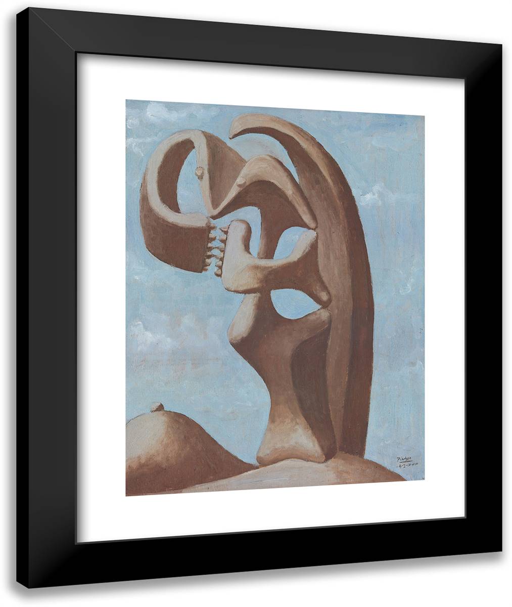 Abstraction Background with Blue Cloudy Sky 20x24 Black Modern Wood Framed Art Print Poster by Picasso, Pablo