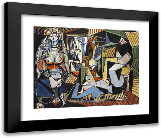 Algerian Women (Delacroix) 23x20 Black Modern Wood Framed Art Print Poster by Picasso, Pablo