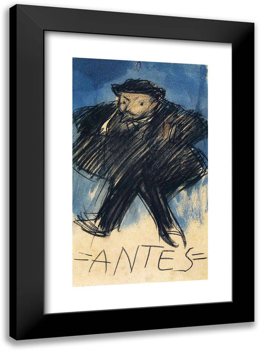 Antes 17x24 Black Modern Wood Framed Art Print Poster by Picasso, Pablo