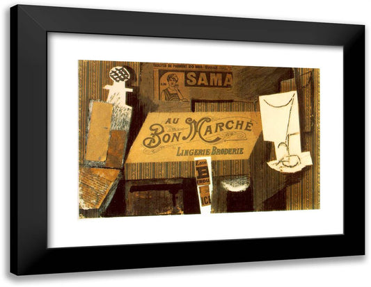 Au Bon Marche 24x19 Black Modern Wood Framed Art Print Poster by Picasso, Pablo