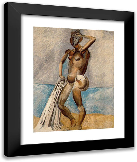 Bather 20x24 Black Modern Wood Framed Art Print Poster by Picasso, Pablo