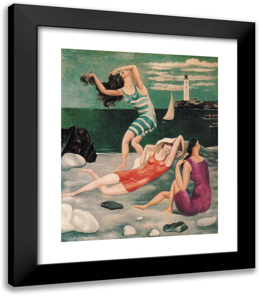 Bathers 20x23 Black Modern Wood Framed Art Print Poster by Picasso, Pablo