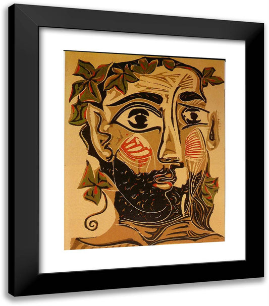 Bearded Man 20x23 Black Modern Wood Framed Art Print Poster by Picasso, Pablo