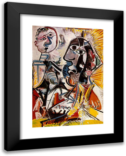 Big Heads 19x24 Black Modern Wood Framed Art Print Poster by Picasso, Pablo