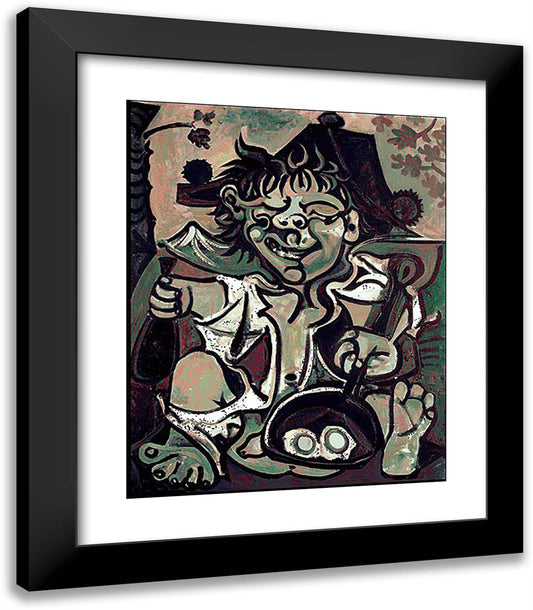 Bobo (Velazquez-Murillo) 20x23 Black Modern Wood Framed Art Print Poster by Picasso, Pablo