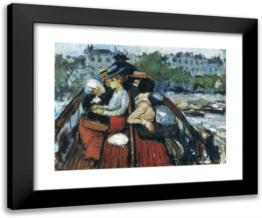 Crossind Seine on the Upper Deck 24x20 Black Modern Wood Framed Art Print Poster by Picasso, Pablo