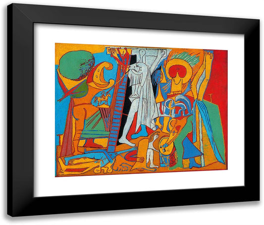 Crucifixion 24x20 Black Modern Wood Framed Art Print Poster by Picasso, Pablo