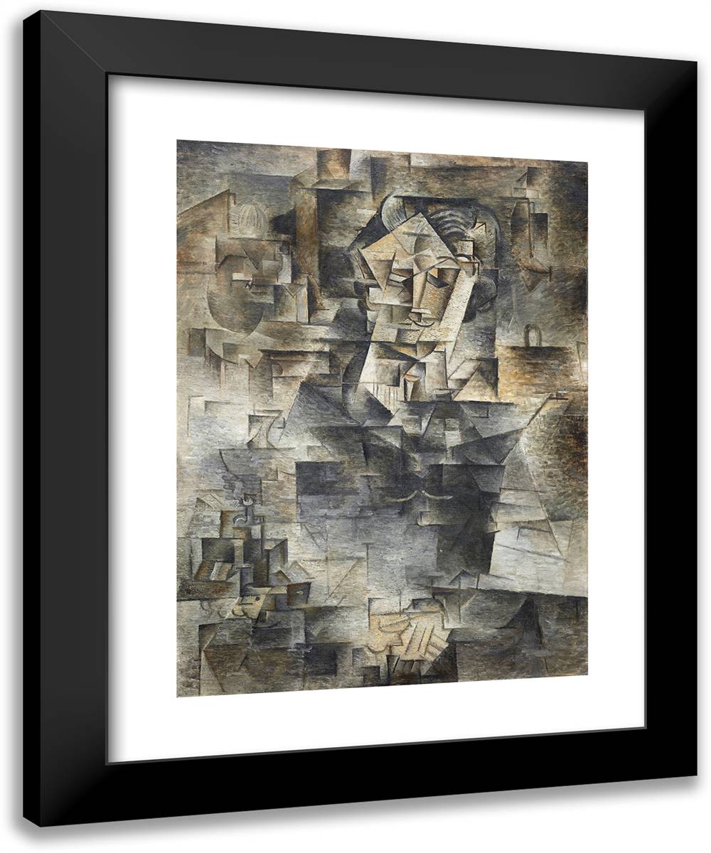 Daniel-Henry Kahnweiler 19x24 Black Modern Wood Framed Art Print Poster by Picasso, Pablo