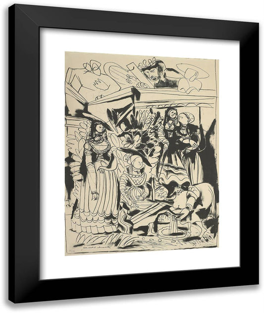 David and Bathsheba 20x24 Black Modern Wood Framed Art Print Poster by Picasso, Pablo