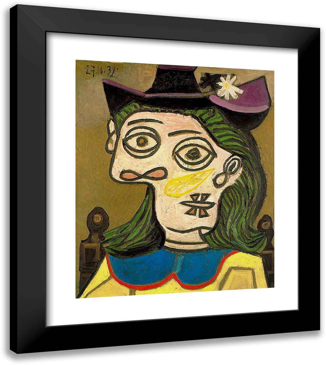 Dora Maar 20x23 Black Modern Wood Framed Art Print Poster by Picasso, Pablo