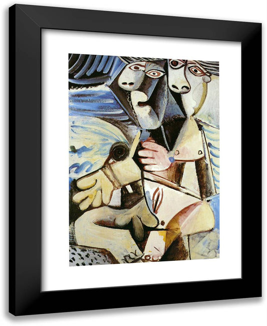 Embrace 19x24 Black Modern Wood Framed Art Print Poster by Picasso, Pablo