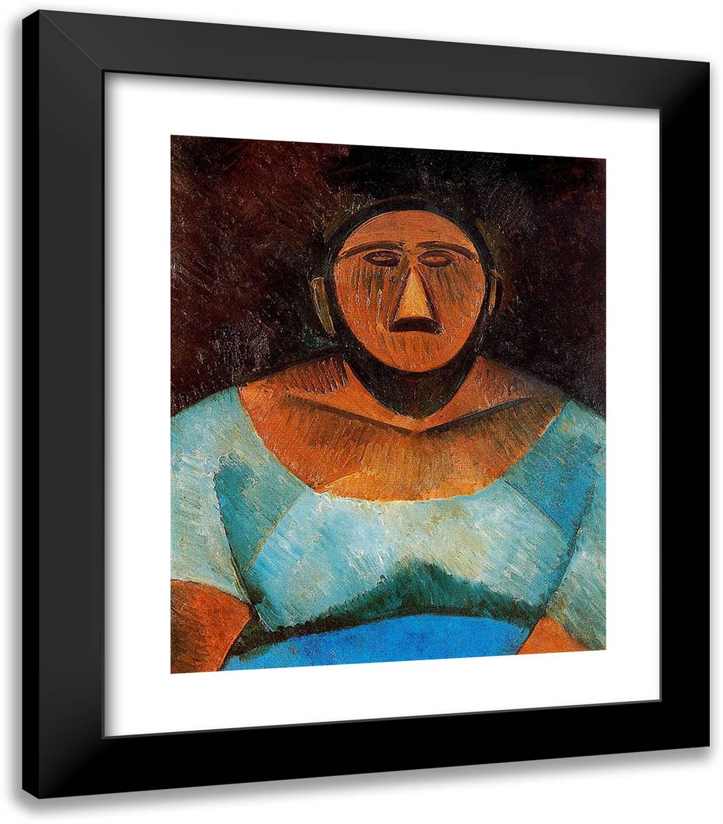 Farm Woman 20x23 Black Modern Wood Framed Art Print Poster by Picasso, Pablo