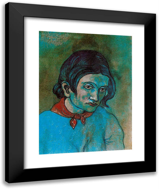 Female Head 20x24 Black Modern Wood Framed Art Print Poster by Picasso, Pablo