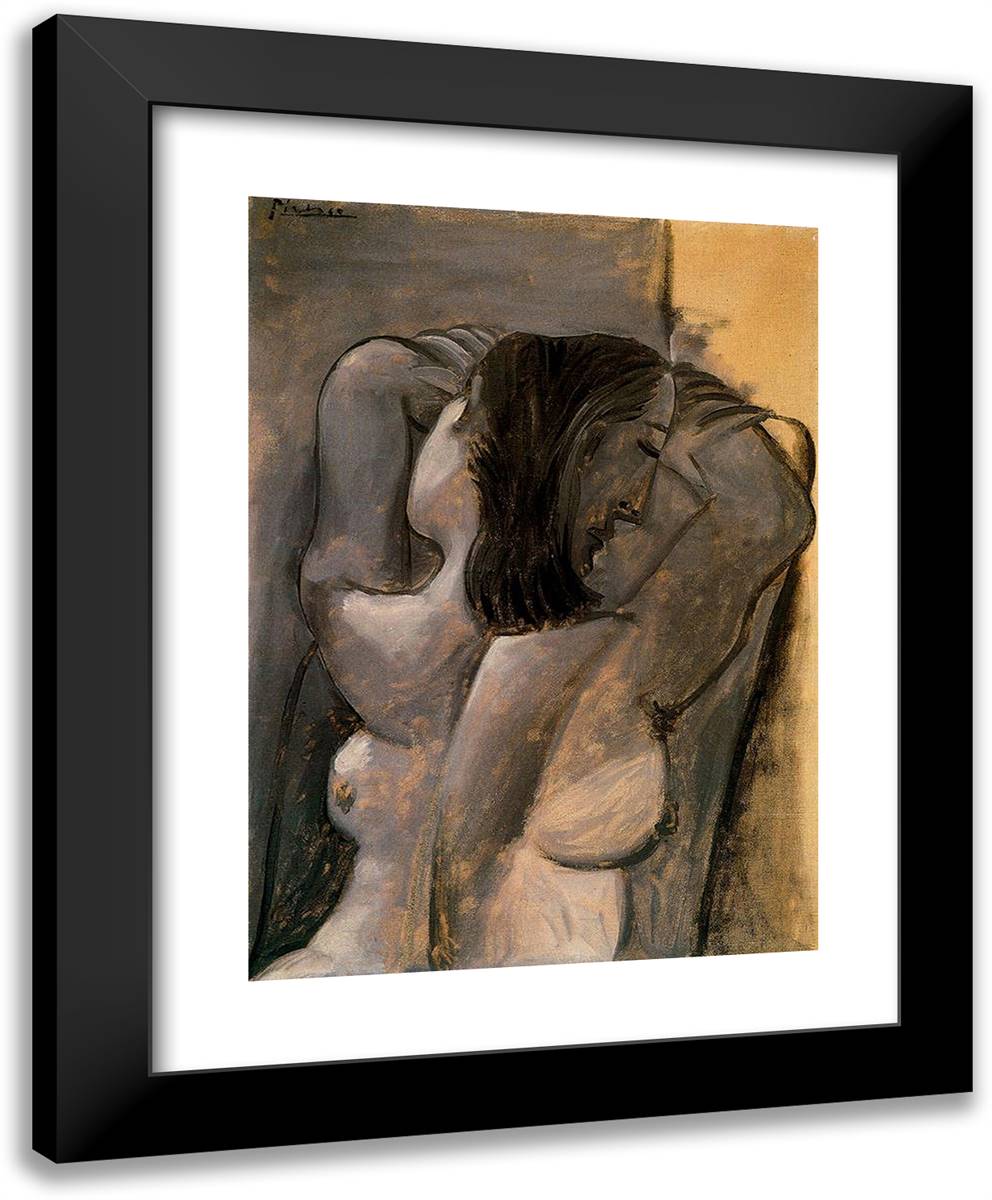 Female Nude 19x24 Black Modern Wood Framed Art Print Poster by Picasso, Pablo