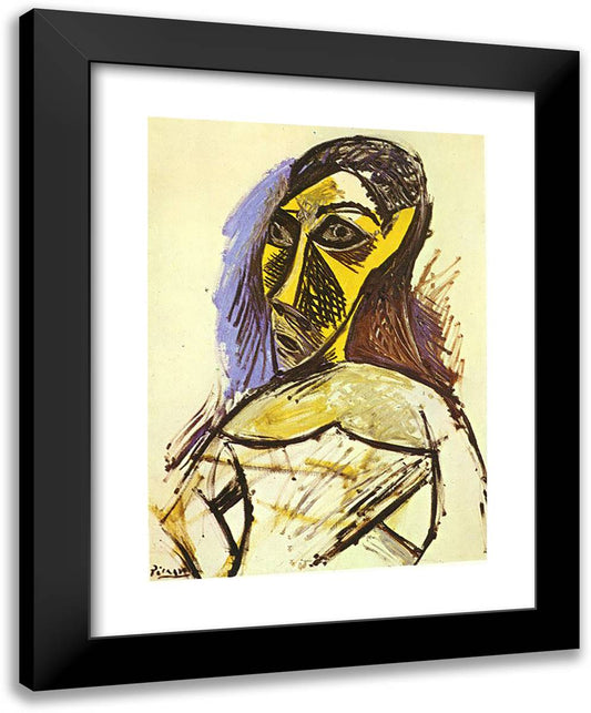 Female Nude (Study) 19x24 Black Modern Wood Framed Art Print Poster by Picasso, Pablo