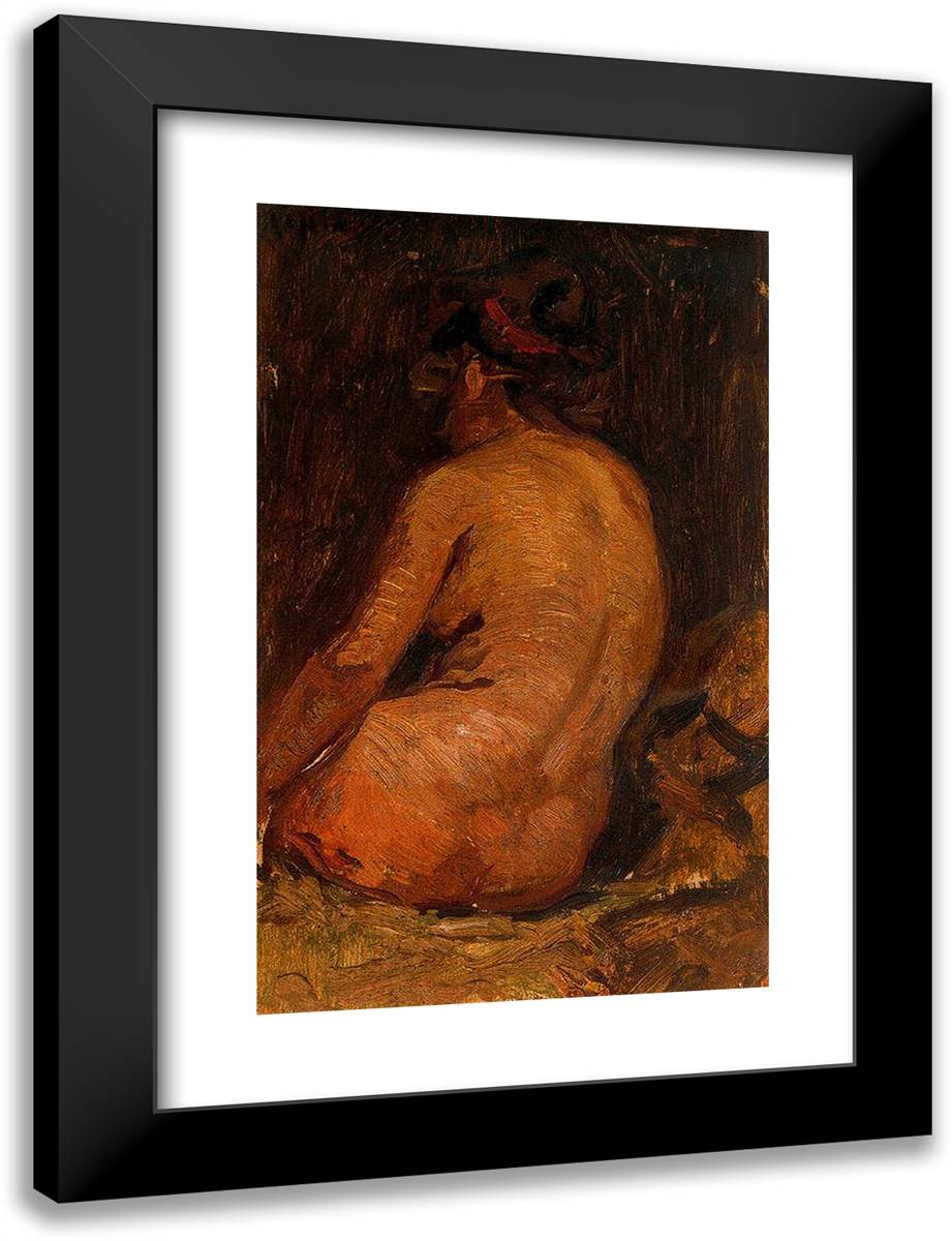 Female Nude from Back 18x24 Black Modern Wood Framed Art Print Poster by Picasso, Pablo