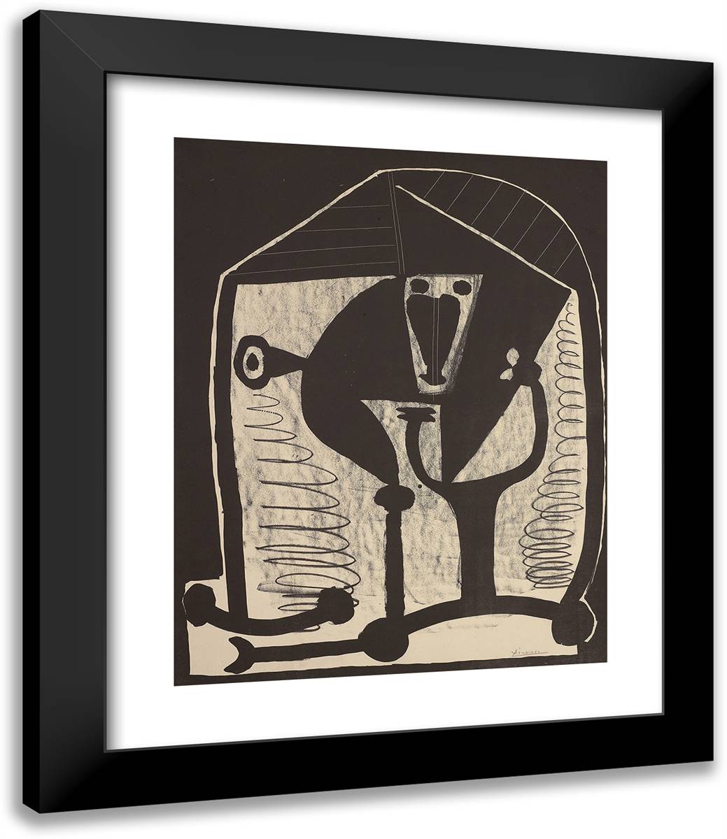 Figure_1 20x24 Black Modern Wood Framed Art Print Poster by Picasso, Pablo