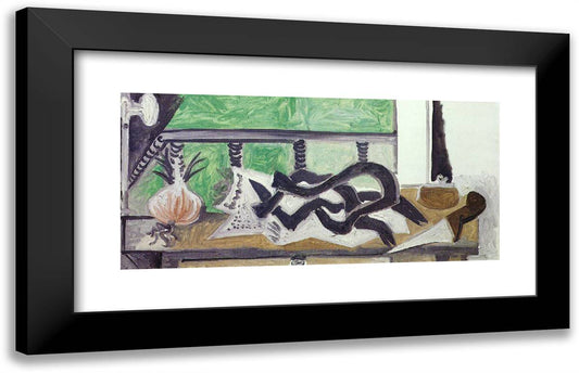 Fish Chowder 24x15 Black Modern Wood Framed Art Print Poster by Picasso, Pablo