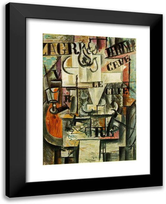 Fruit Dish 19x24 Black Modern Wood Framed Art Print Poster by Picasso, Pablo