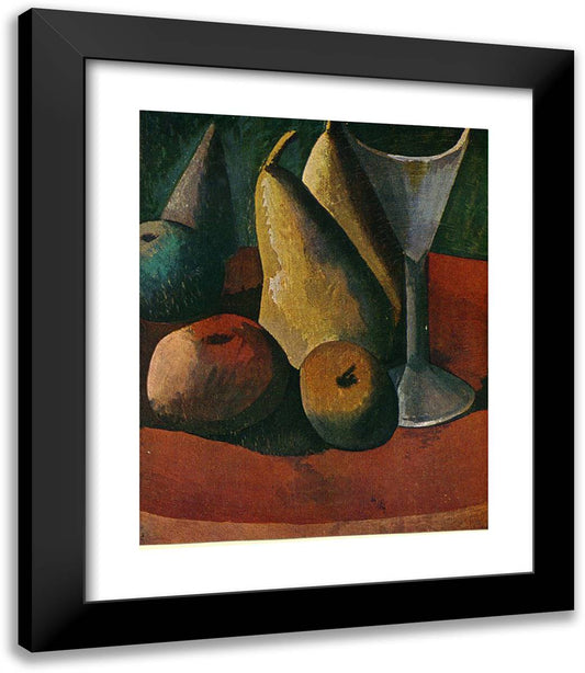 Glass and Fruits 20x23 Black Modern Wood Framed Art Print Poster by Picasso, Pablo