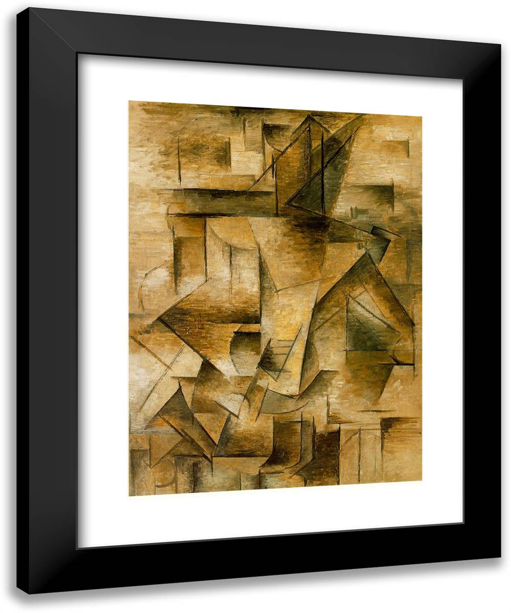 Guitar Player 19x24 Black Modern Wood Framed Art Print Poster by Picasso, Pablo