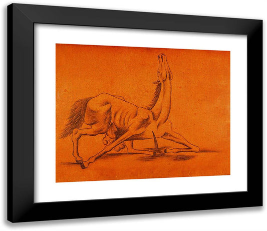 Gutted Horse 23x20 Black Modern Wood Framed Art Print Poster by Picasso, Pablo