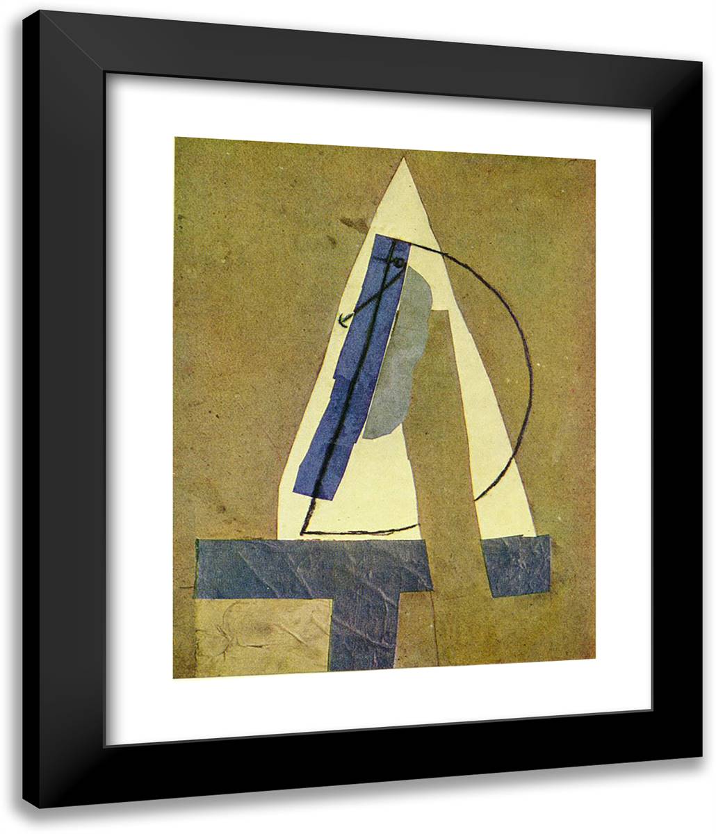 Head 20x24 Black Modern Wood Framed Art Print Poster by Picasso, Pablo